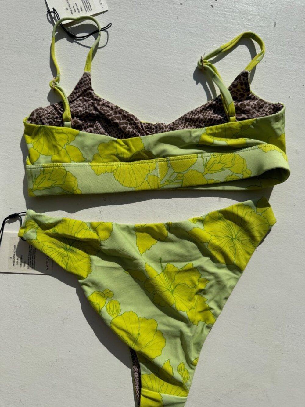 Acacia Womens Paisley Top & Zuma Bottom Bikini Set Size M Lena Print Stretch Fab - Picture 5 of 5